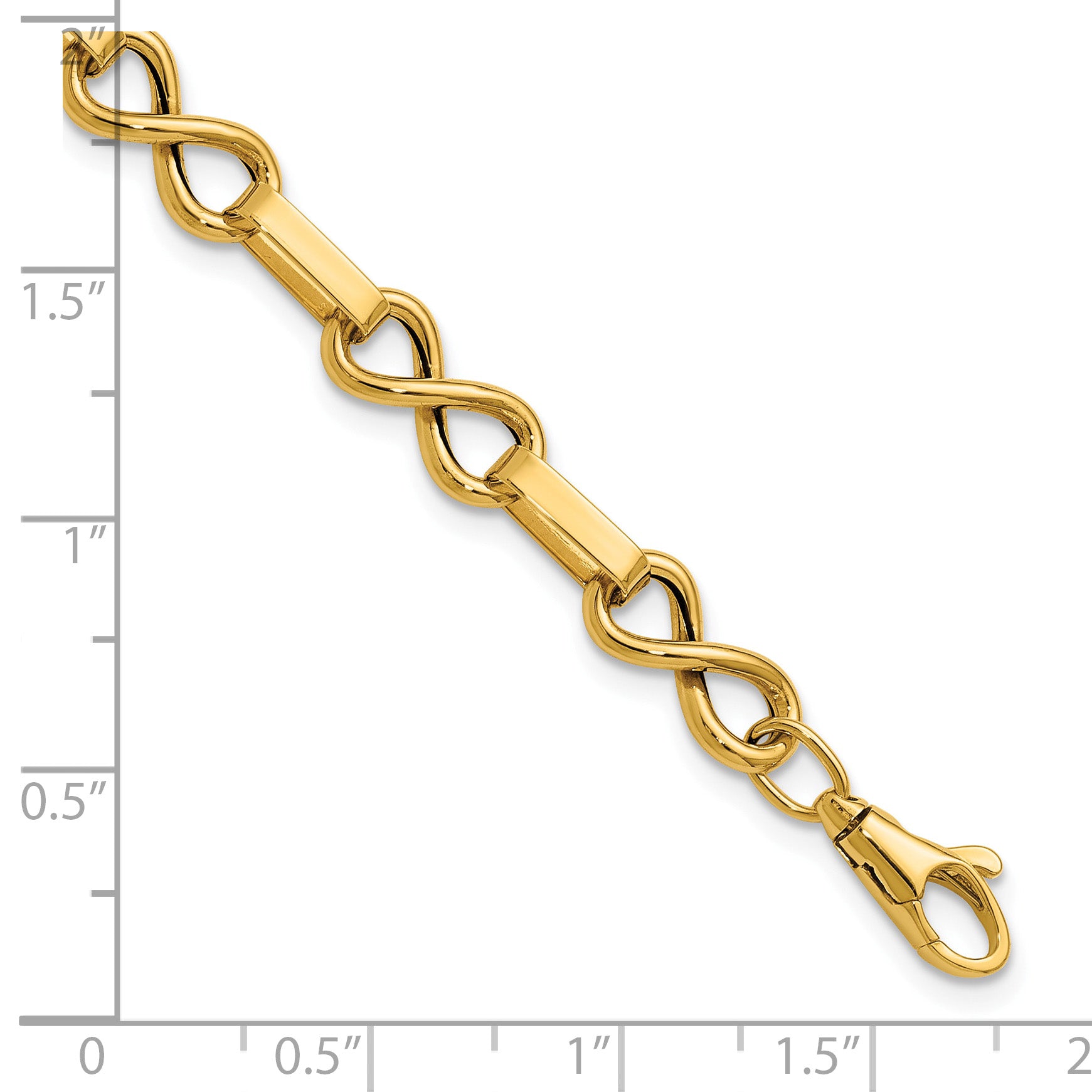 14K Yellow Gold Infinity Link Bracelet