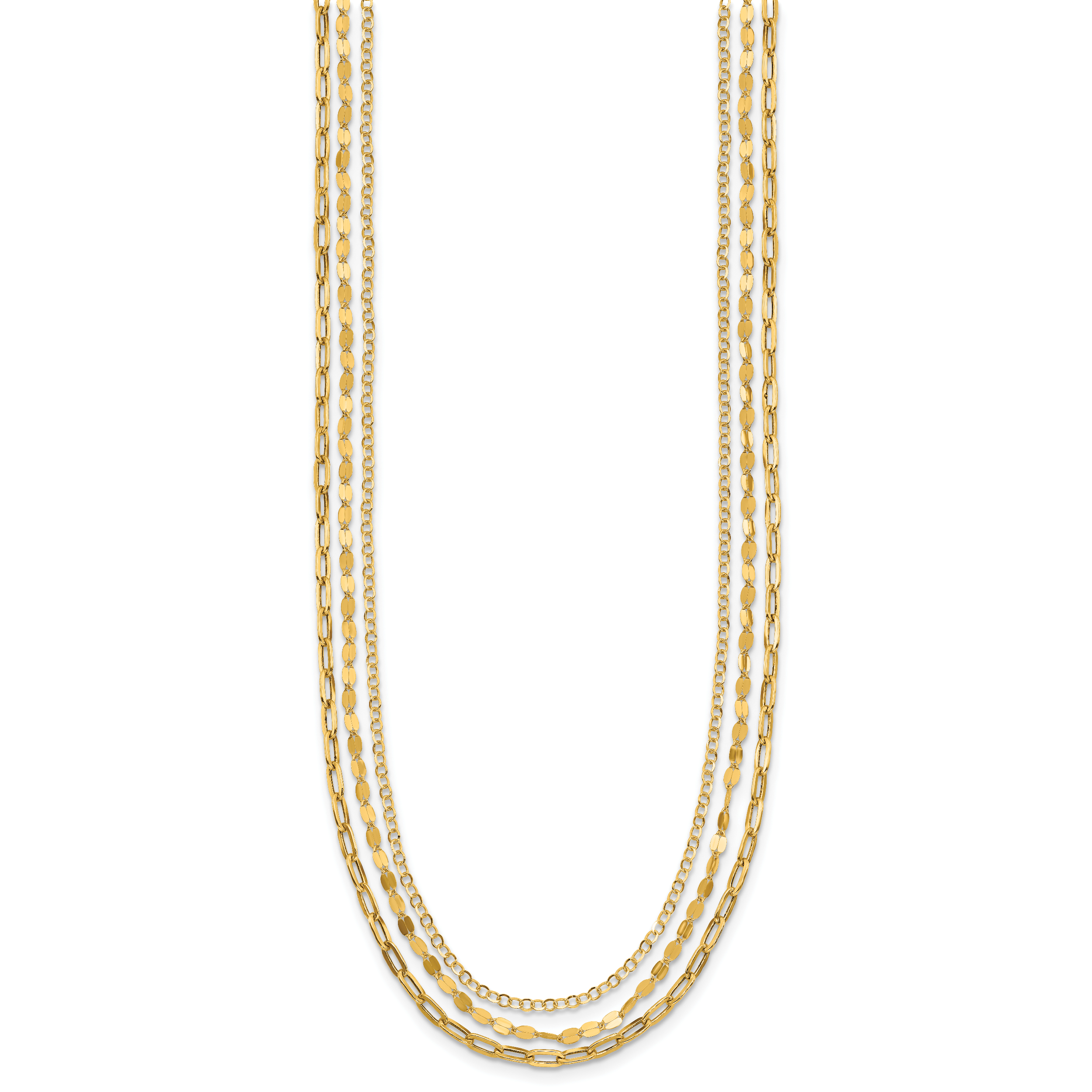 14K Yellow Gold Cable Chain Necklace, 18 in Secondary image