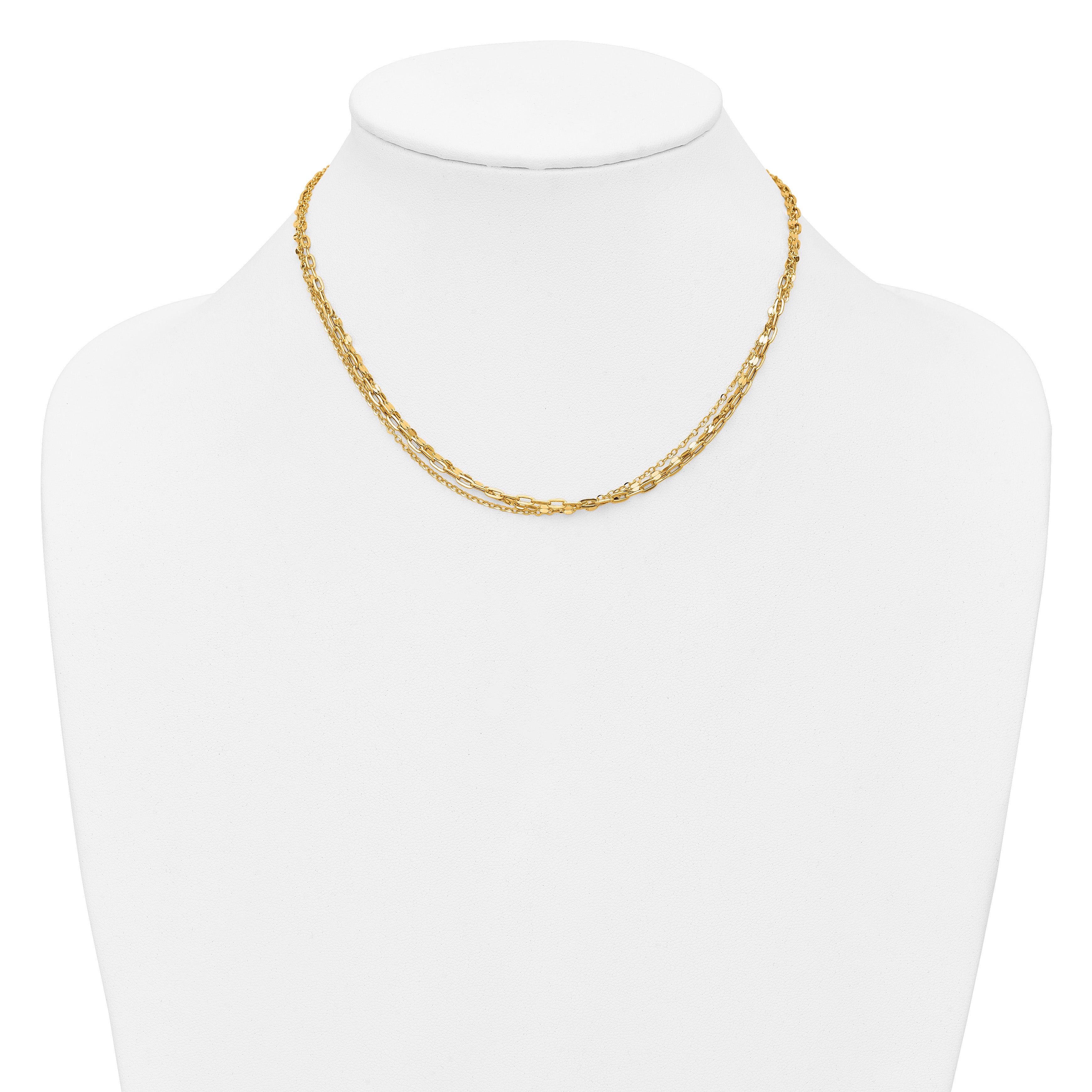 14K Yellow Gold Cable Chain Necklace, 18 in