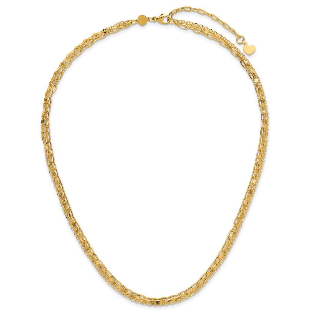 14K Yellow Gold Cable Chain Necklace, 18 in