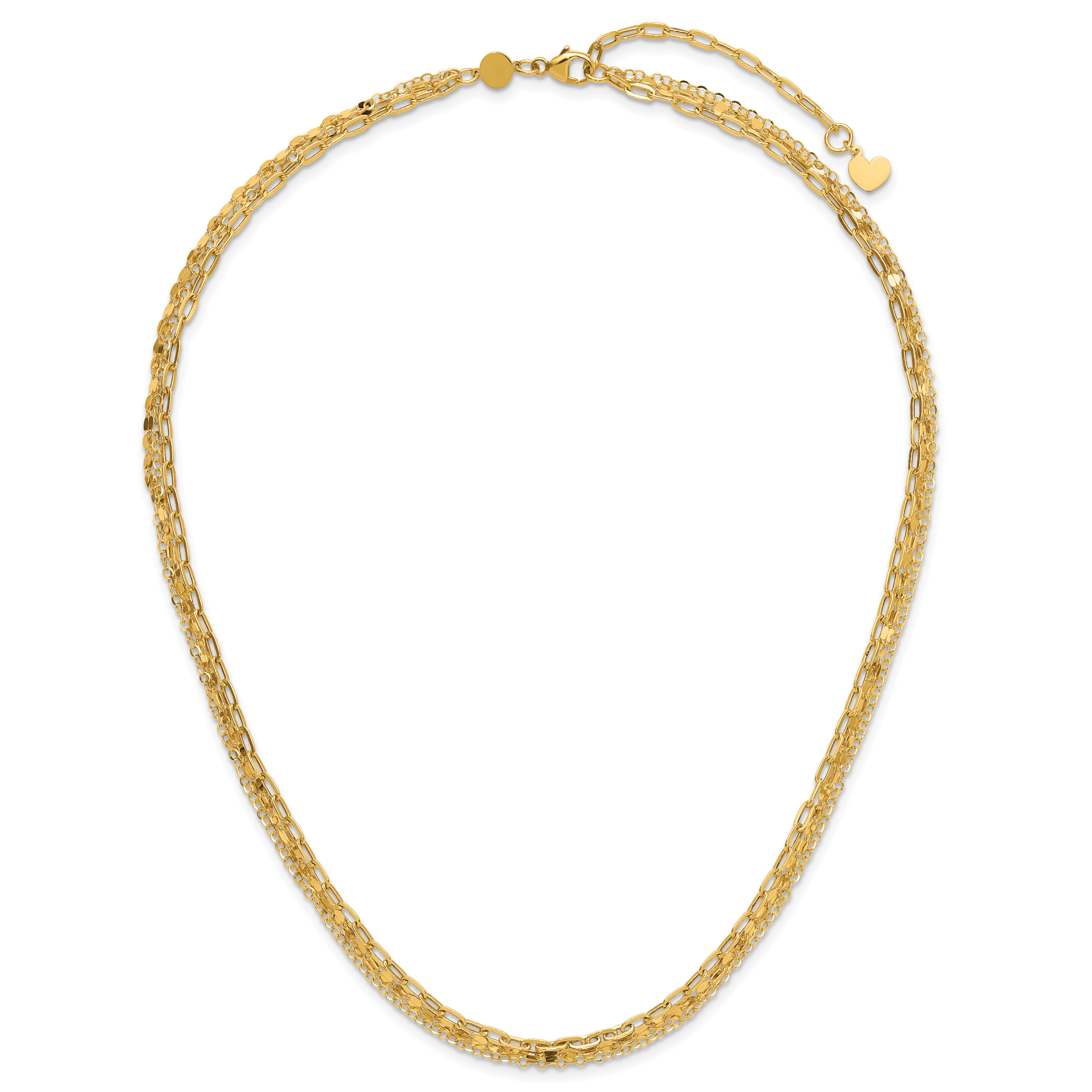 14K Yellow Gold Cable Chain Necklace, 18 in
