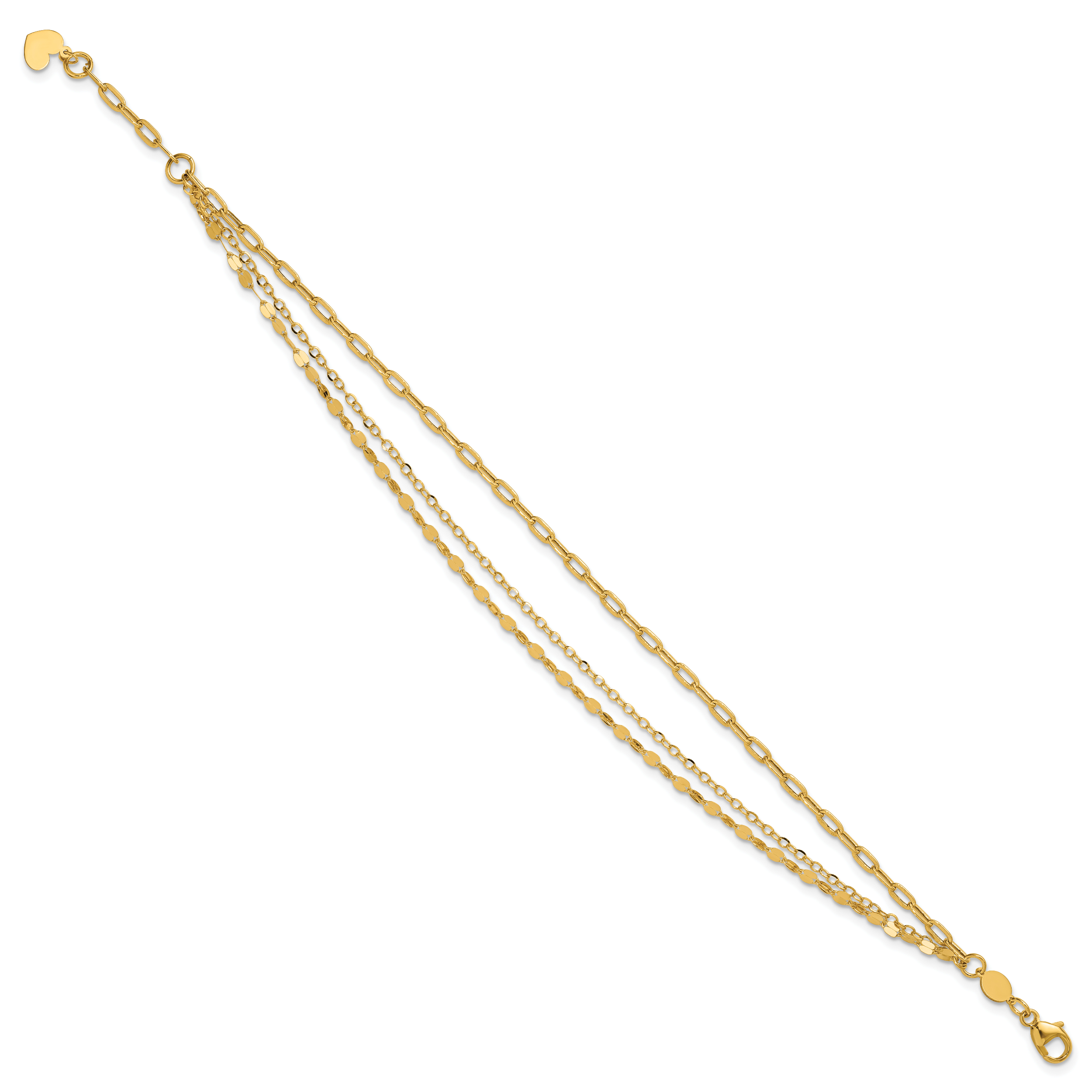 14K Yellow Gold Polished Bracelet, 8 in