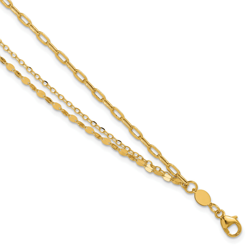 14K Yellow Gold Polished Bracelet, 8 in