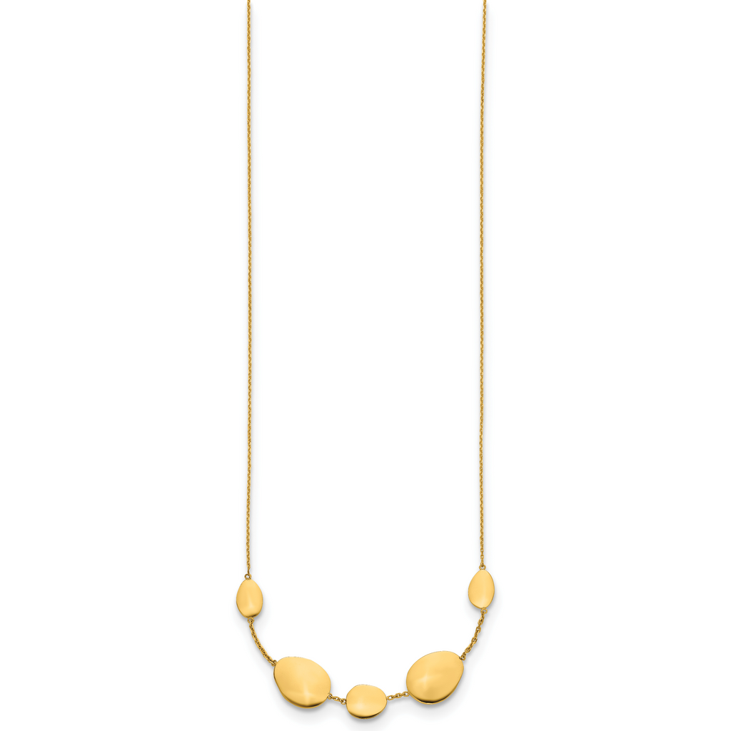 14K Yellow Gold Cable Chain Necklace, 18 in