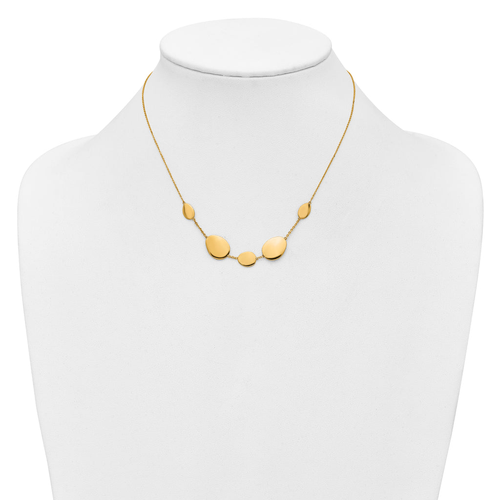 14K Yellow Gold Cable Chain Necklace, 18 in