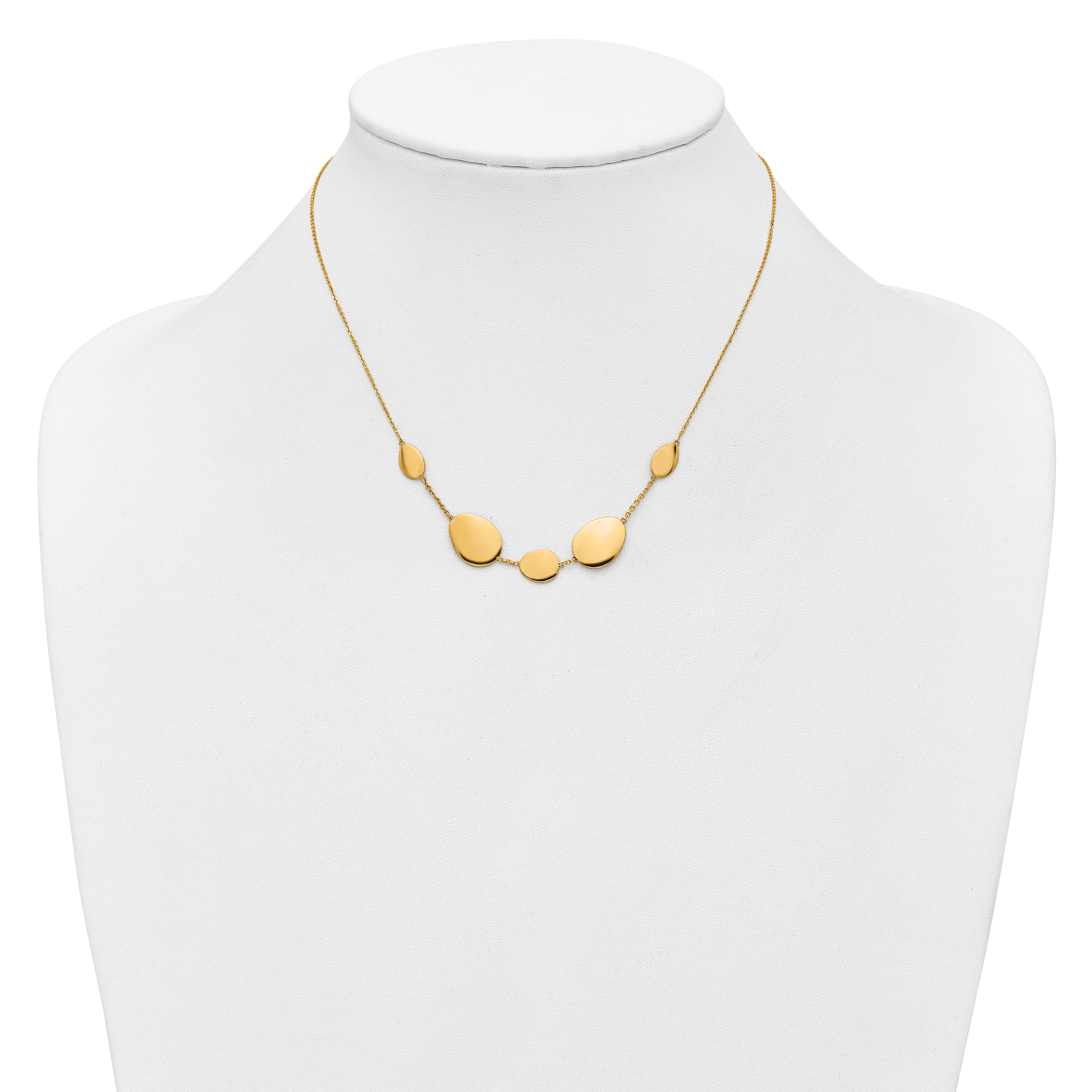 14K Yellow Gold Cable Chain Necklace, 18 in