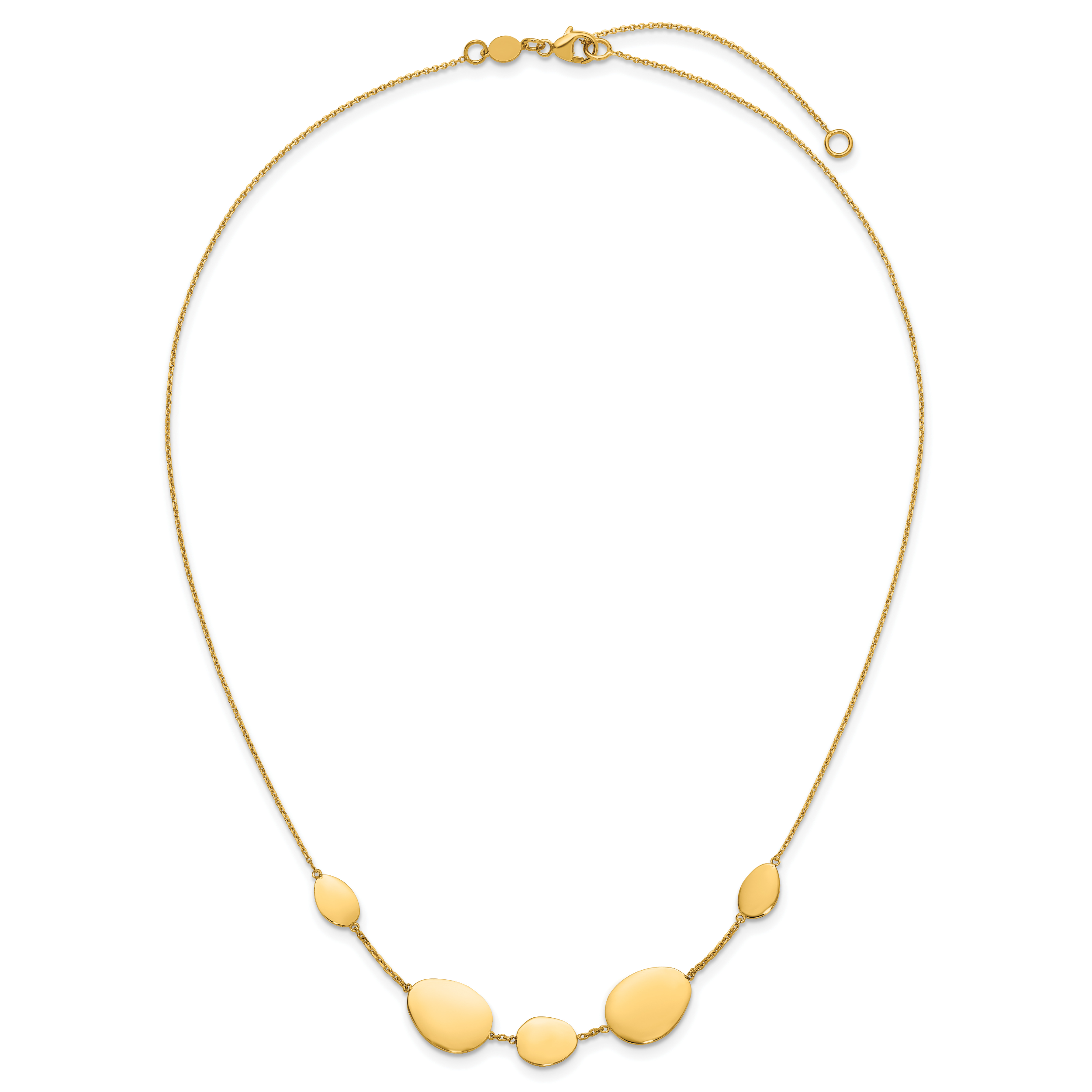 14K Yellow Gold Cable Chain Necklace, 18 in