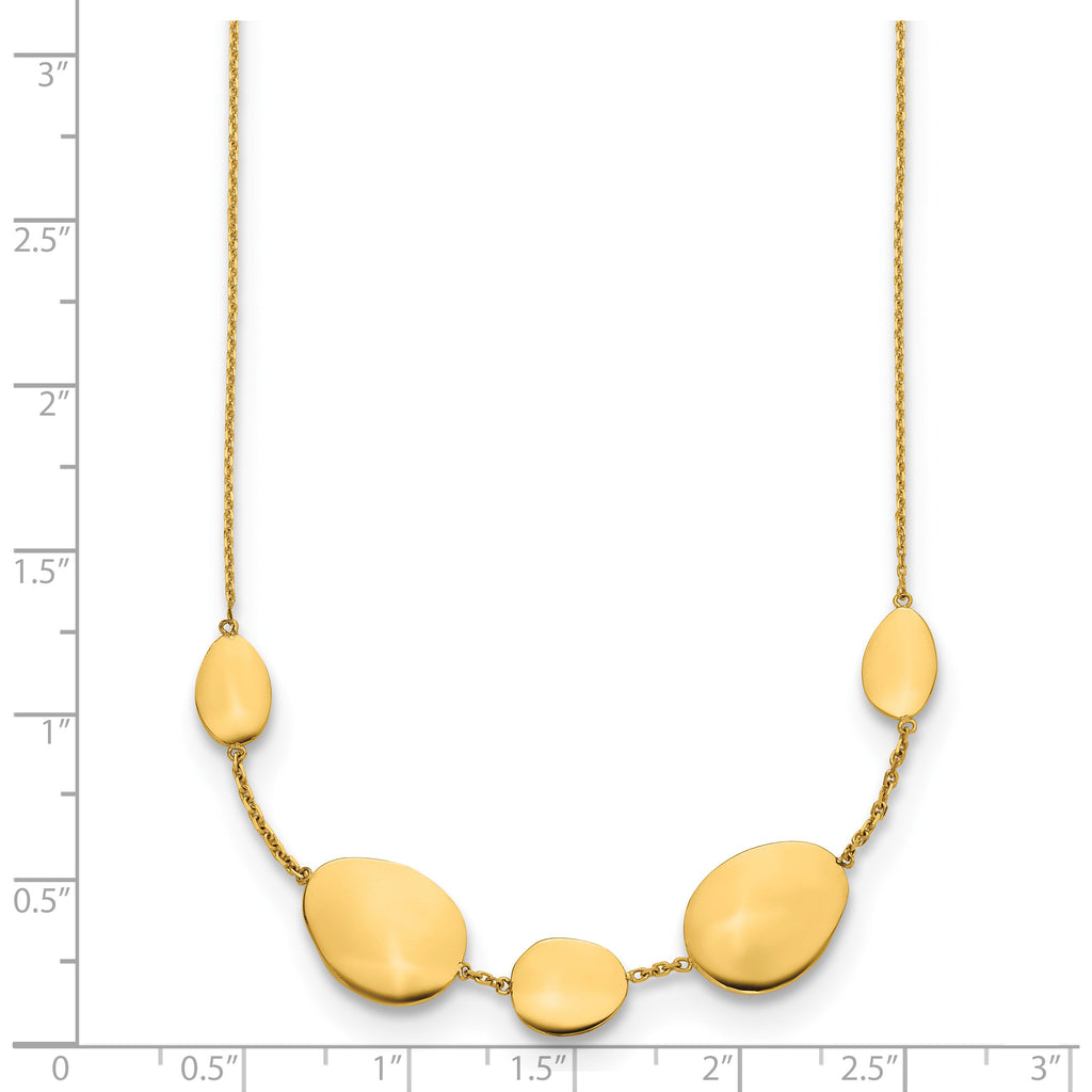 14K Yellow Gold Cable Chain Necklace, 18 in