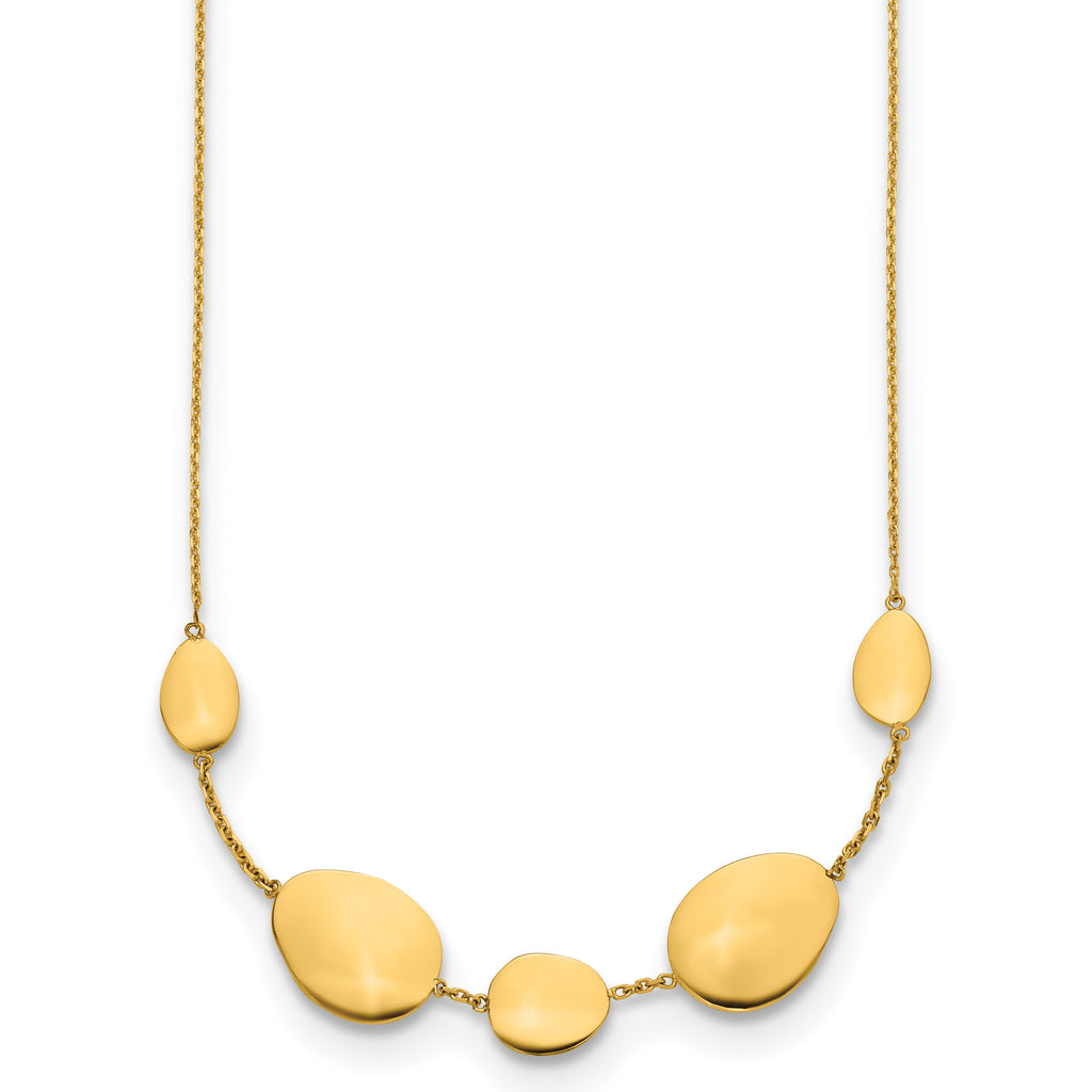 14K Yellow Gold Cable Chain Necklace, 18 in