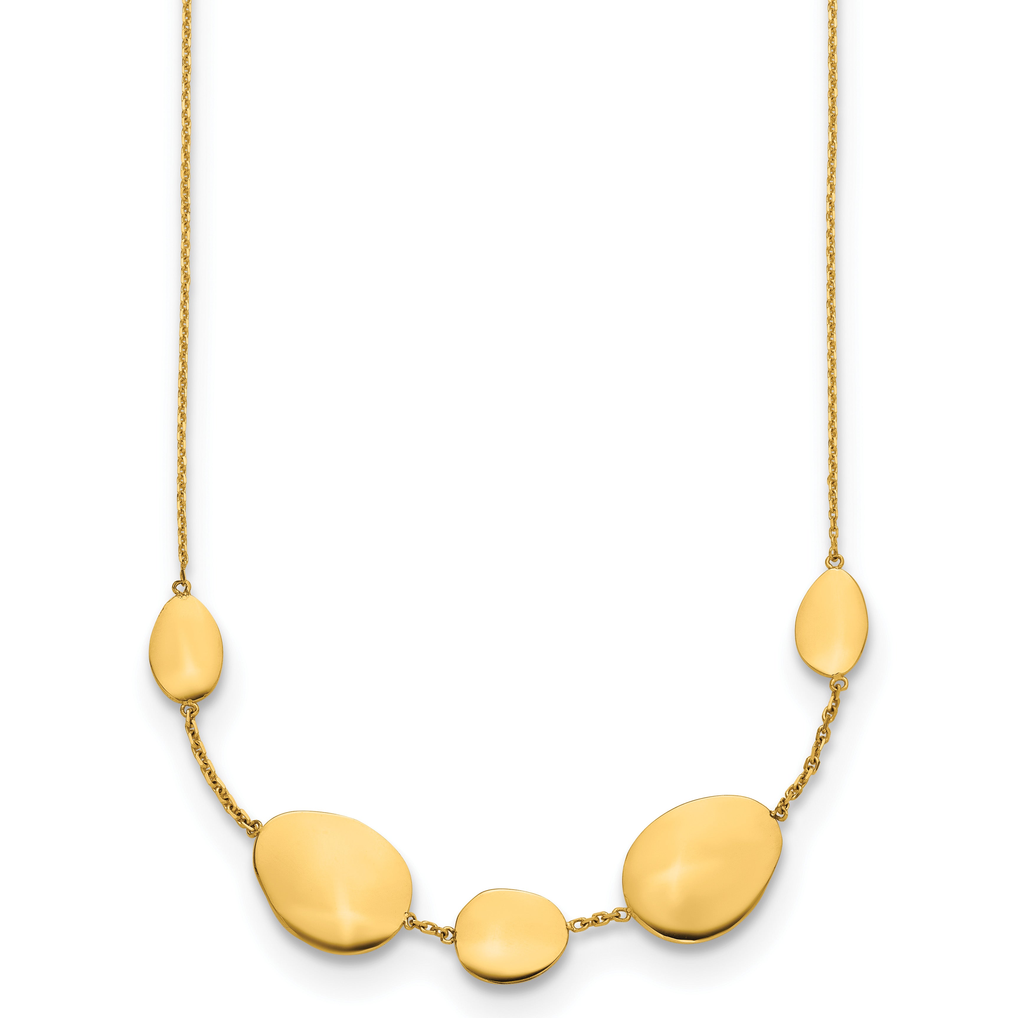 14K Yellow Gold Cable Chain Necklace, 18 in