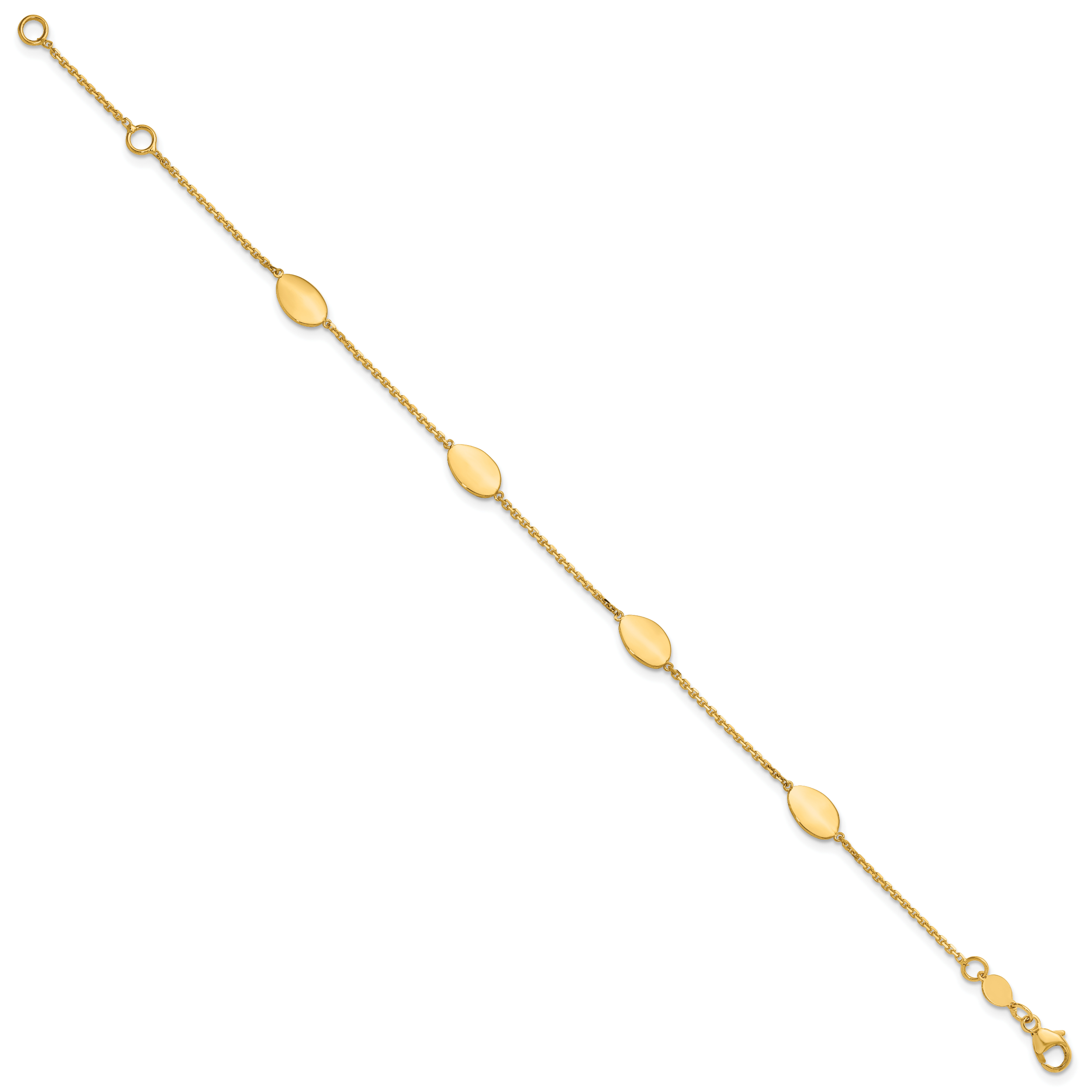 14K Yellow Gold Polished Bracelet, 8 in Secondary image