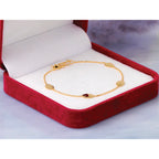 14K Yellow Gold Polished Bracelet, 8 in