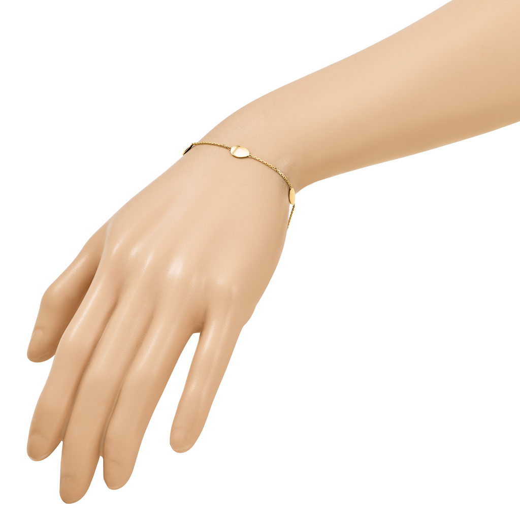 14K Yellow Gold Polished Bracelet, 8 in