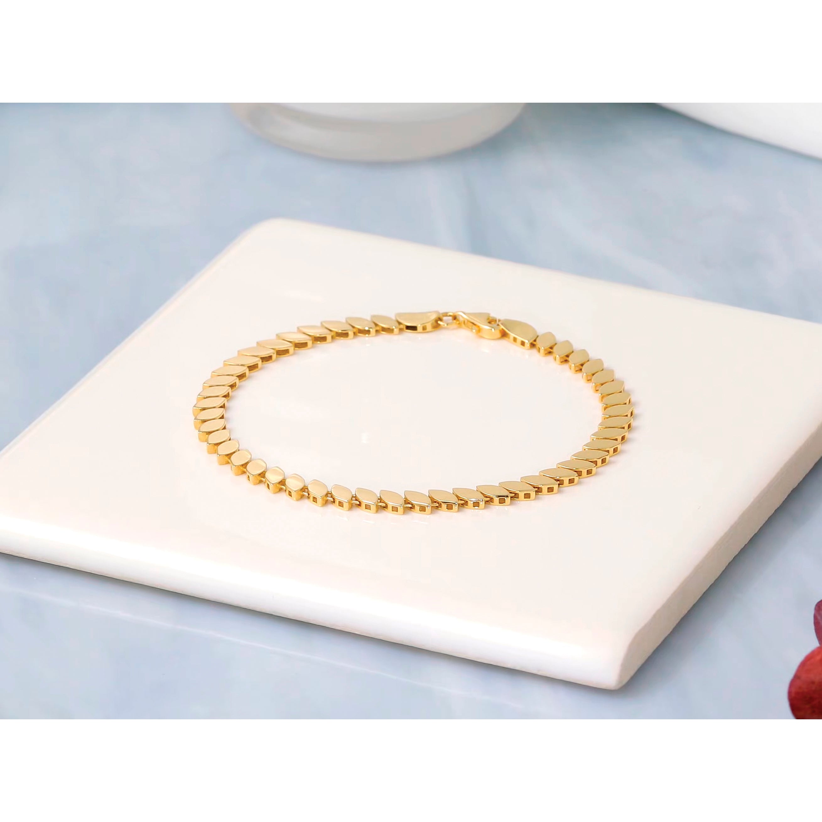 14K Yellow Gold Polished Bracelet, 7 in