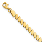 14K Yellow Gold Polished Bracelet, 7 in