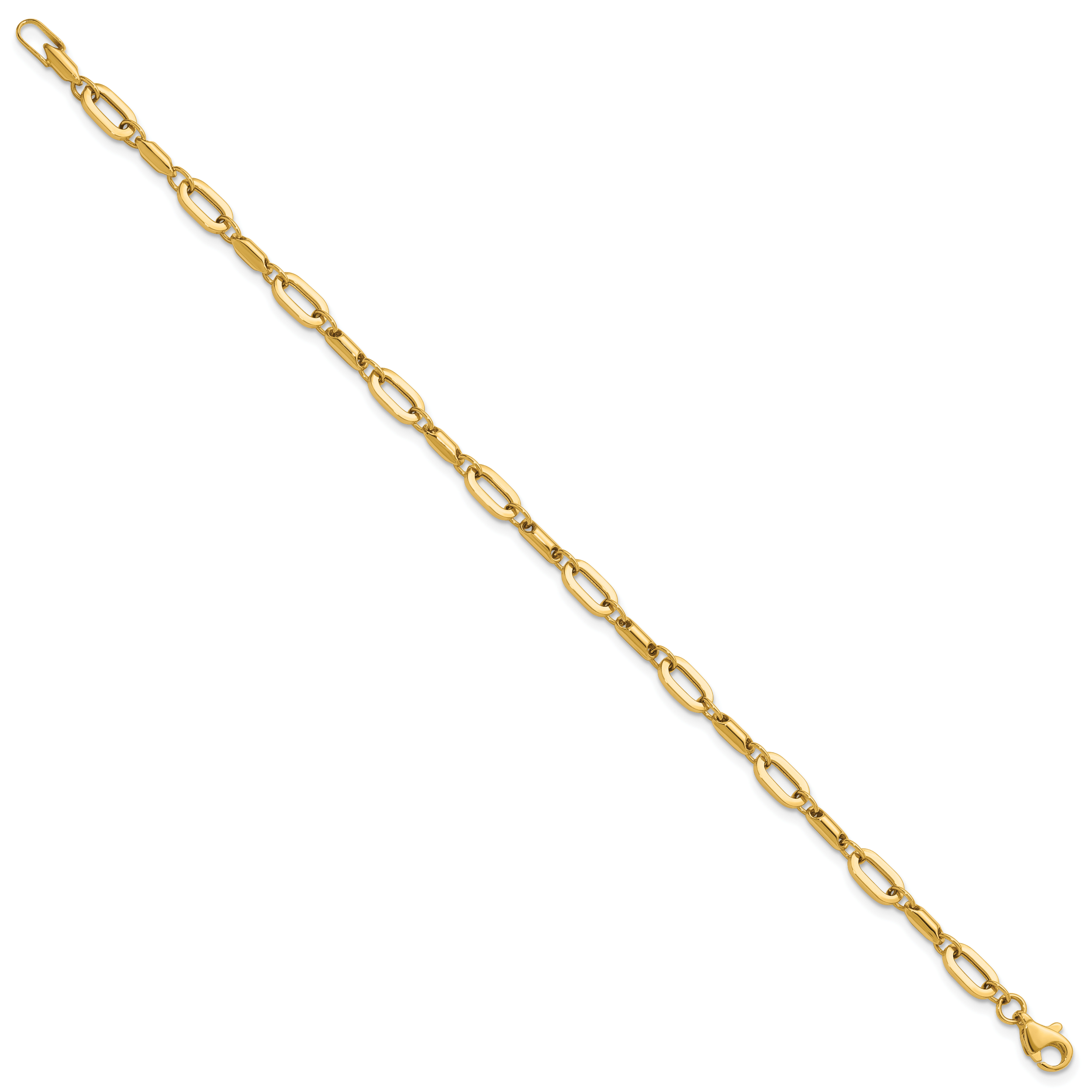14K Yellow Gold Polished Link Bracelet, 7 in Secondary image