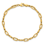 14K Yellow Gold Polished Link Bracelet, 7 in