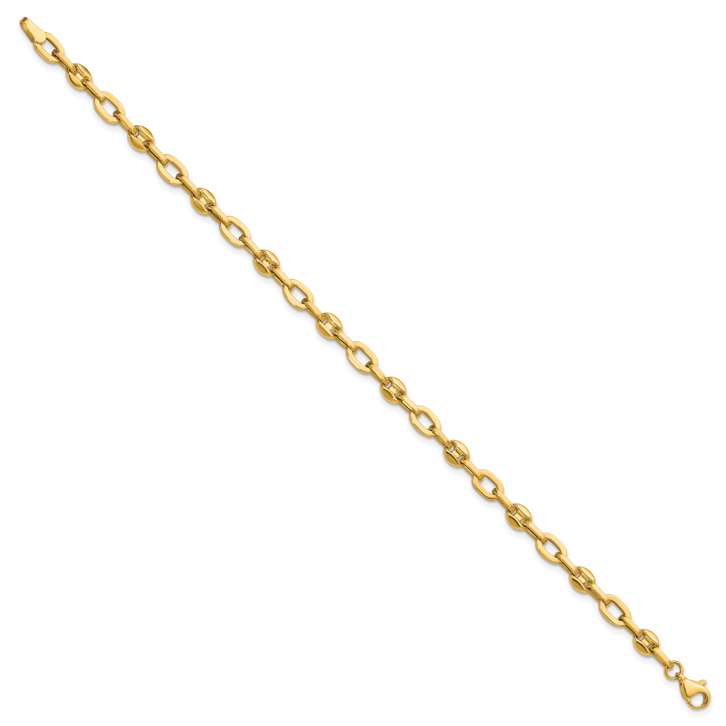 14K Yellow Gold Polished Bracelet, 7.5 in Secondary image