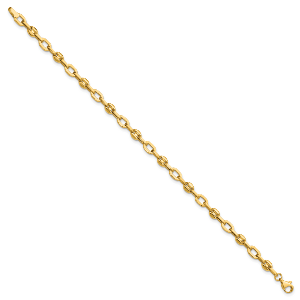 14K Yellow Gold Polished Bracelet, 7.5 in