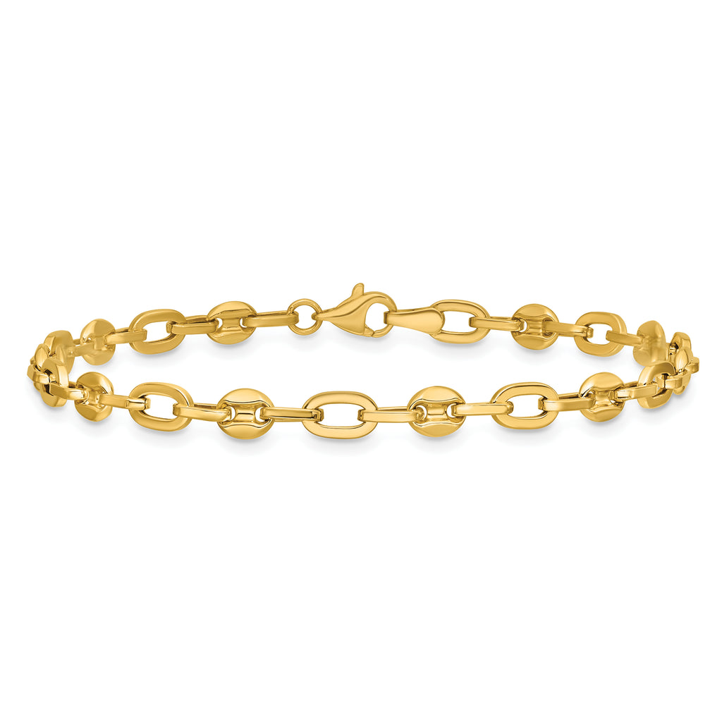 14K Yellow Gold Polished Bracelet, 7.5 in
