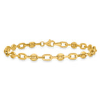 14K Yellow Gold Polished Bracelet, 7.5 in