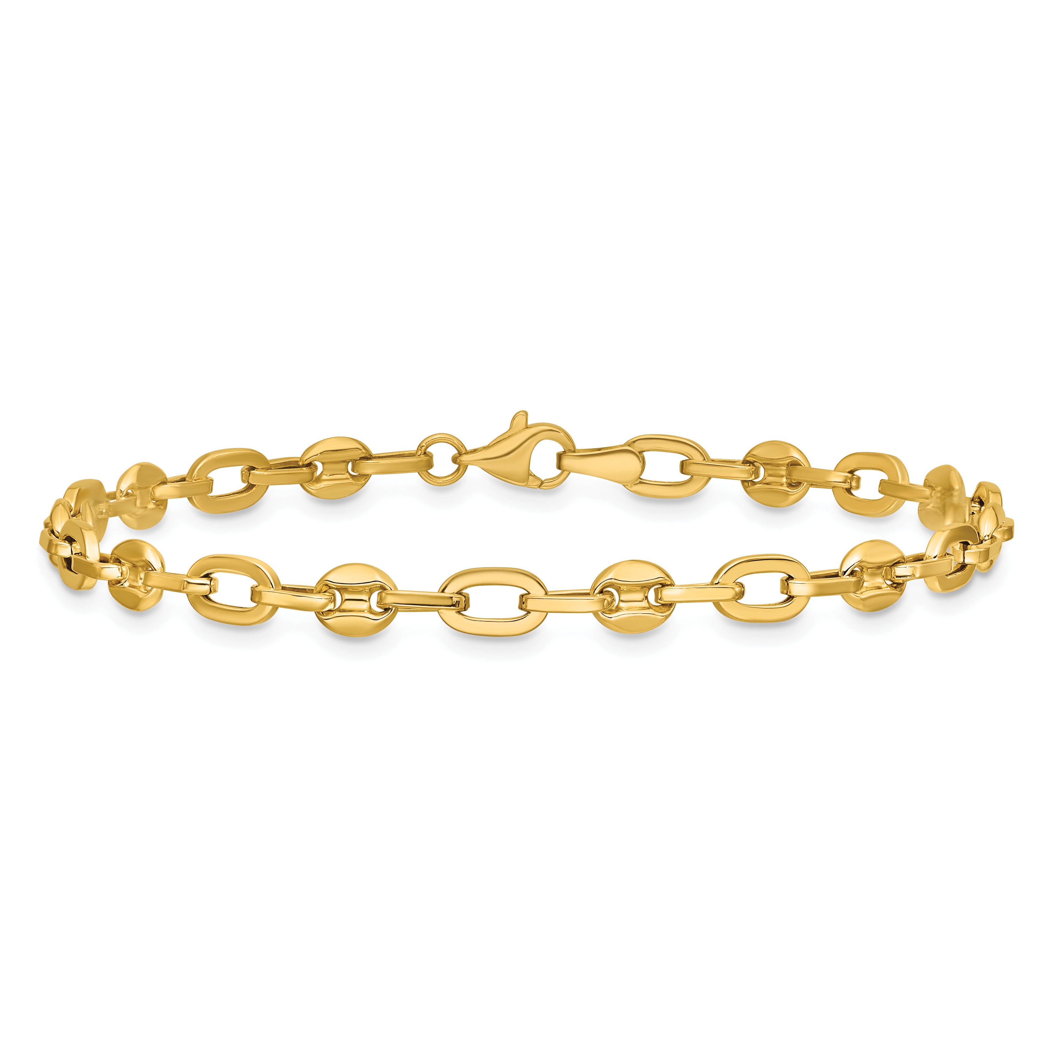 14K Yellow Gold Polished Bracelet, 7.5 in