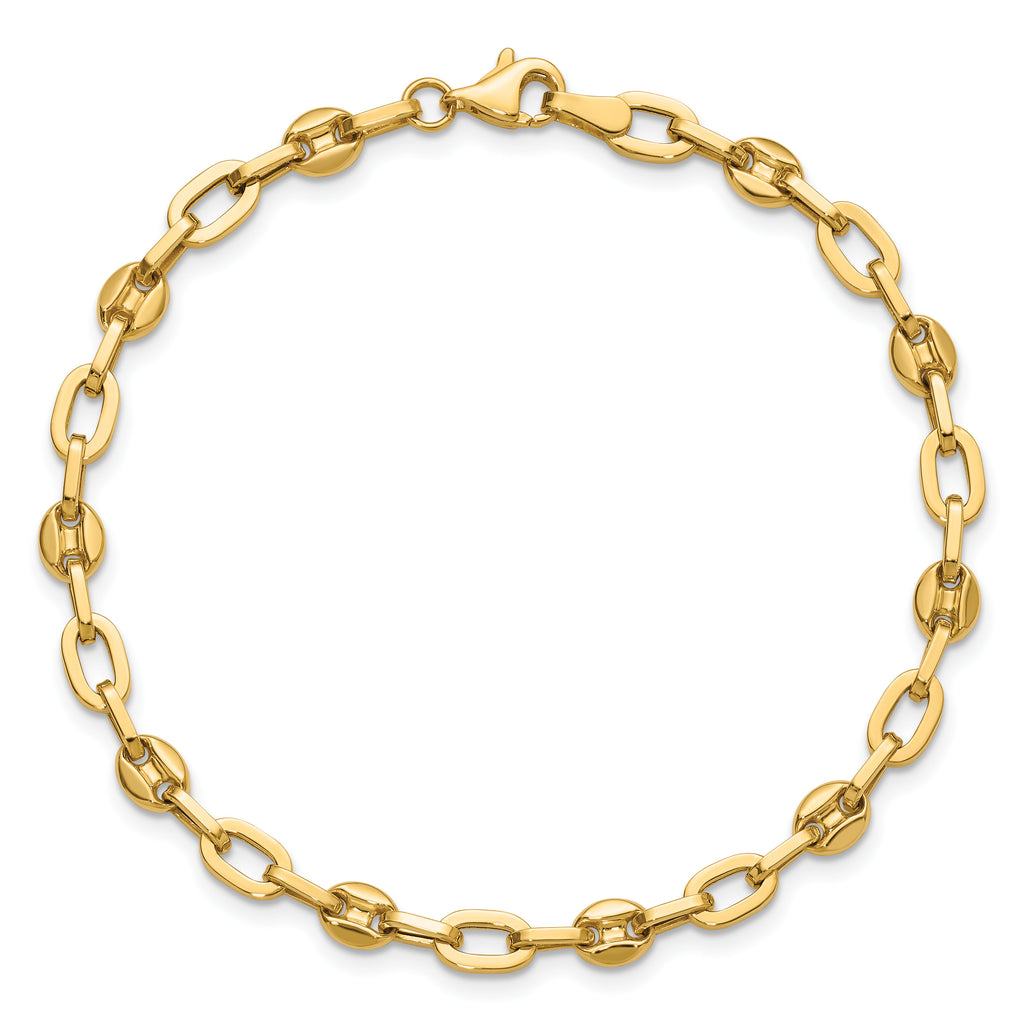 14K Yellow Gold Polished Bracelet, 7.5 in