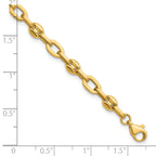 14K Yellow Gold Polished Bracelet, 7.5 in