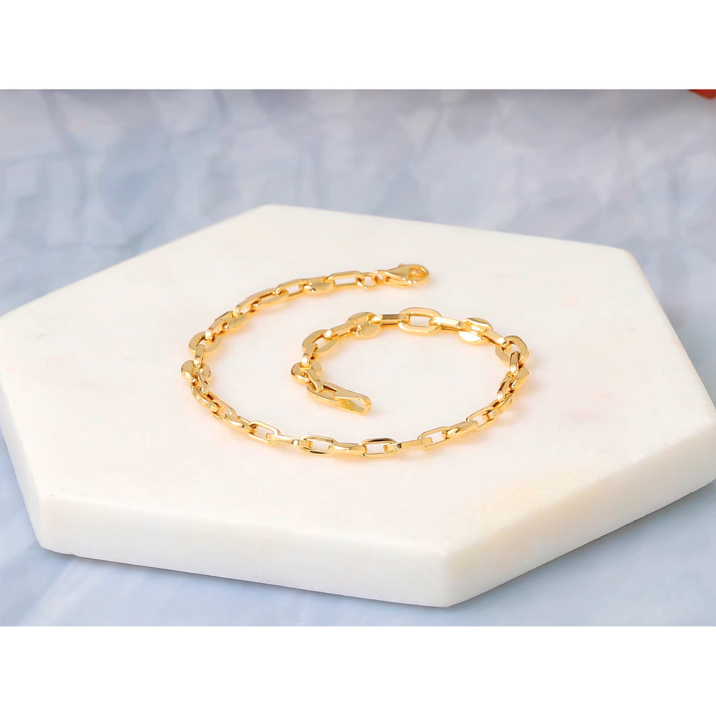 14K Yellow Gold Polished Bracelet, 7.5 in