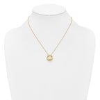 14K Yellow Gold Cable Pendant Necklace