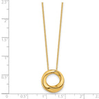 14K Yellow Gold Cable Pendant Necklace