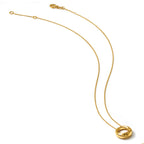 14K Yellow Gold Cable Pendant Necklace