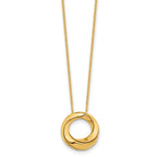 14K Yellow Gold Cable Pendant Necklace