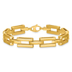 14K Yellow Gold Polished Link Bracelet, 7.25 in