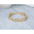 14K Yellow Gold Polished Link Bracelet, 7.25 in