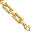 14K Yellow Gold Polished Link Bracelet, 7.25 in
