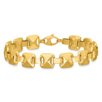 14K Yellow Gold Reversible Brushed & Polished Bracelet, 7.5 in