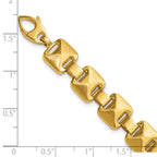 14K Yellow Gold Reversible Brushed & Polished Bracelet, 7.5 in