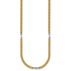 14K Two-Tone Gold Two-Tone Curb Curb Chain Necklace, 18 in