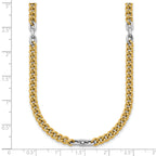 14K Two-Tone Gold Two-Tone Curb Curb Chain Necklace, 18 in