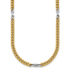 14K Two-Tone Gold Two-Tone Curb Curb Chain Necklace, 18 in