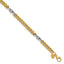 14K Two-Tone Gold Two-Tone Link Bracelet, 7.5 in