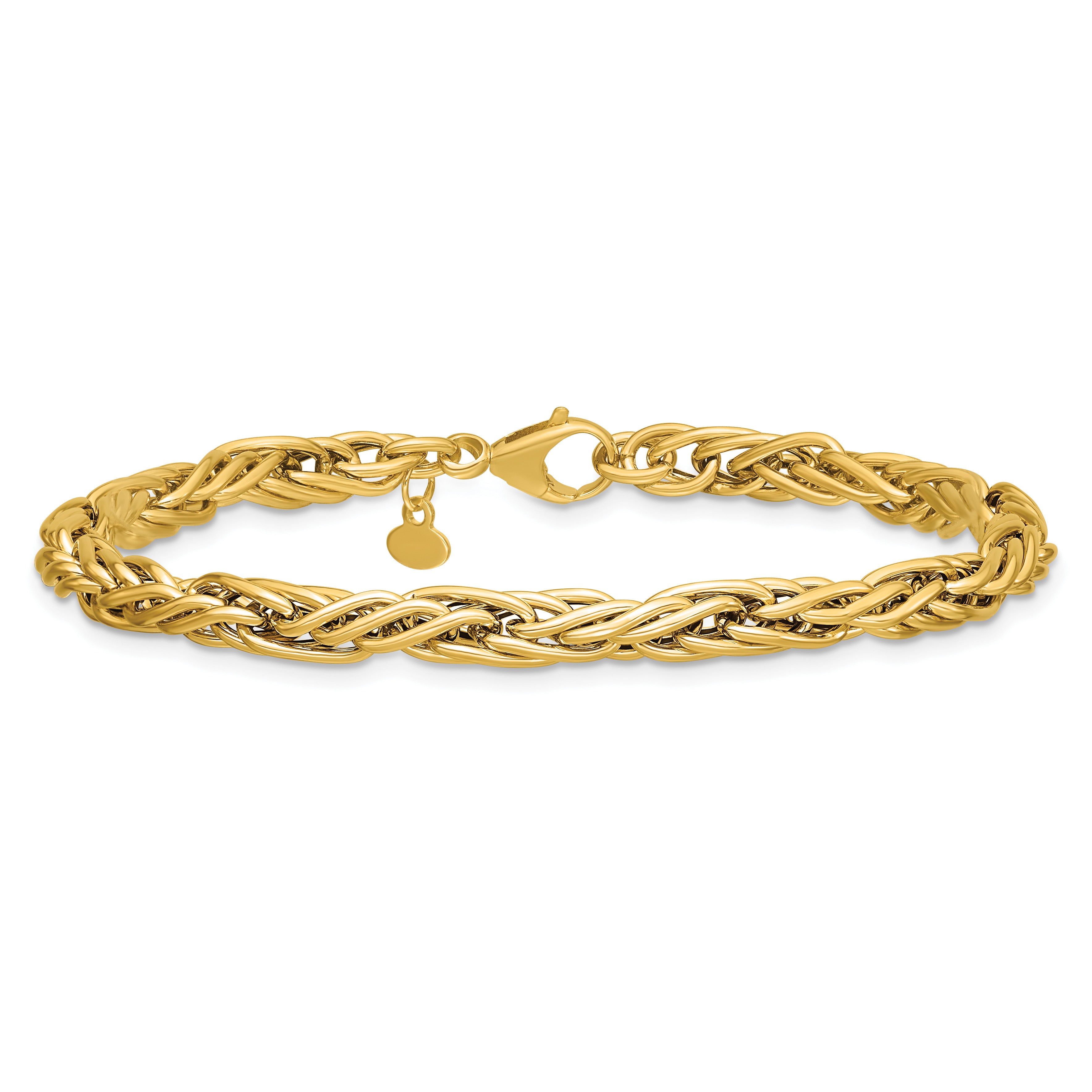 14K Yellow Gold Polished Bracelet, 7.5 in