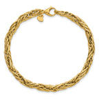 14K Yellow Gold Polished Bracelet, 7.5 in