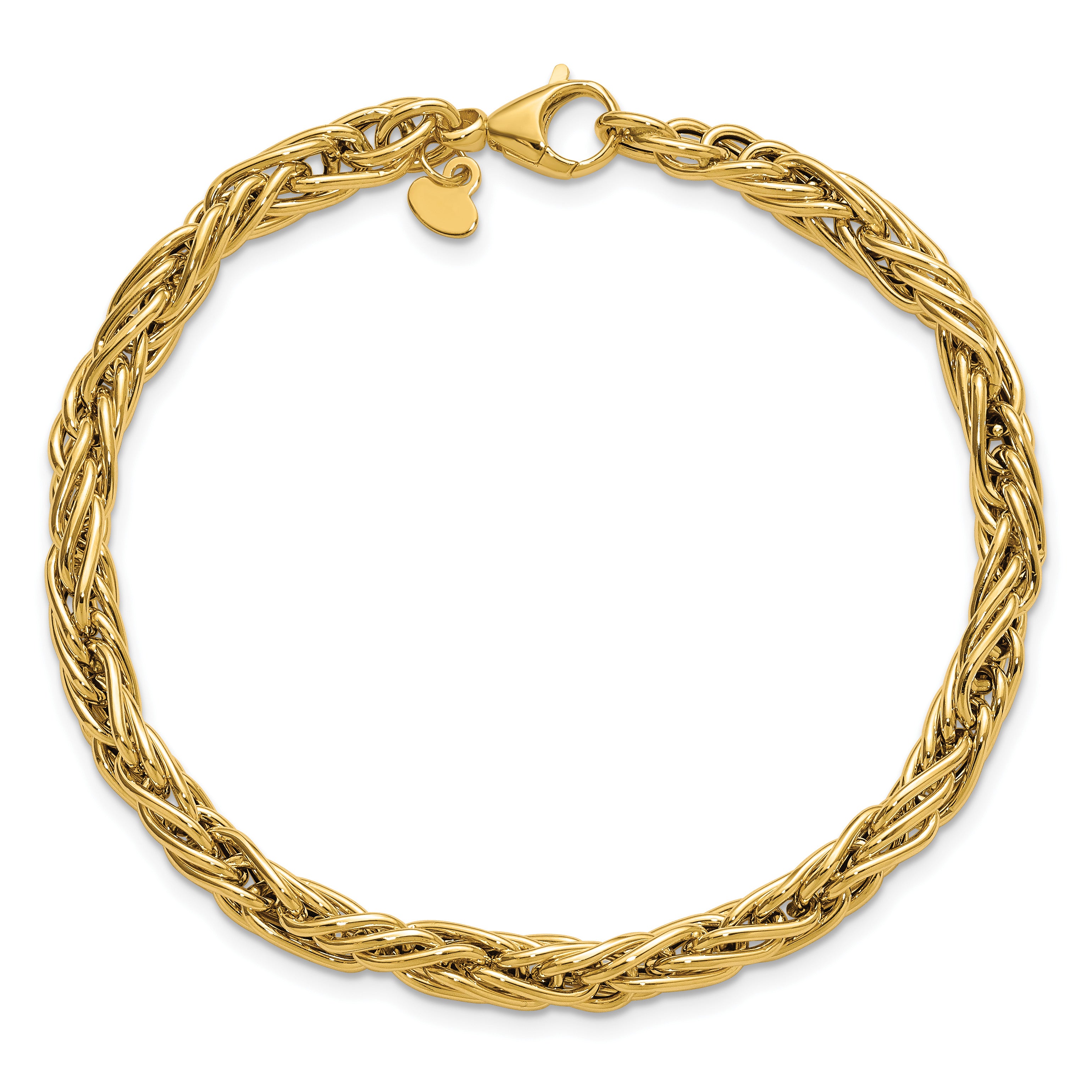 14K Yellow Gold Polished Bracelet, 7.5 in
