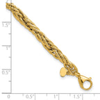 14K Yellow Gold Polished Bracelet, 7.5 in