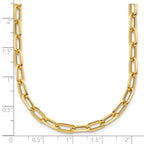 14K Yellow Gold Paperclip Chain Necklace, 18 in