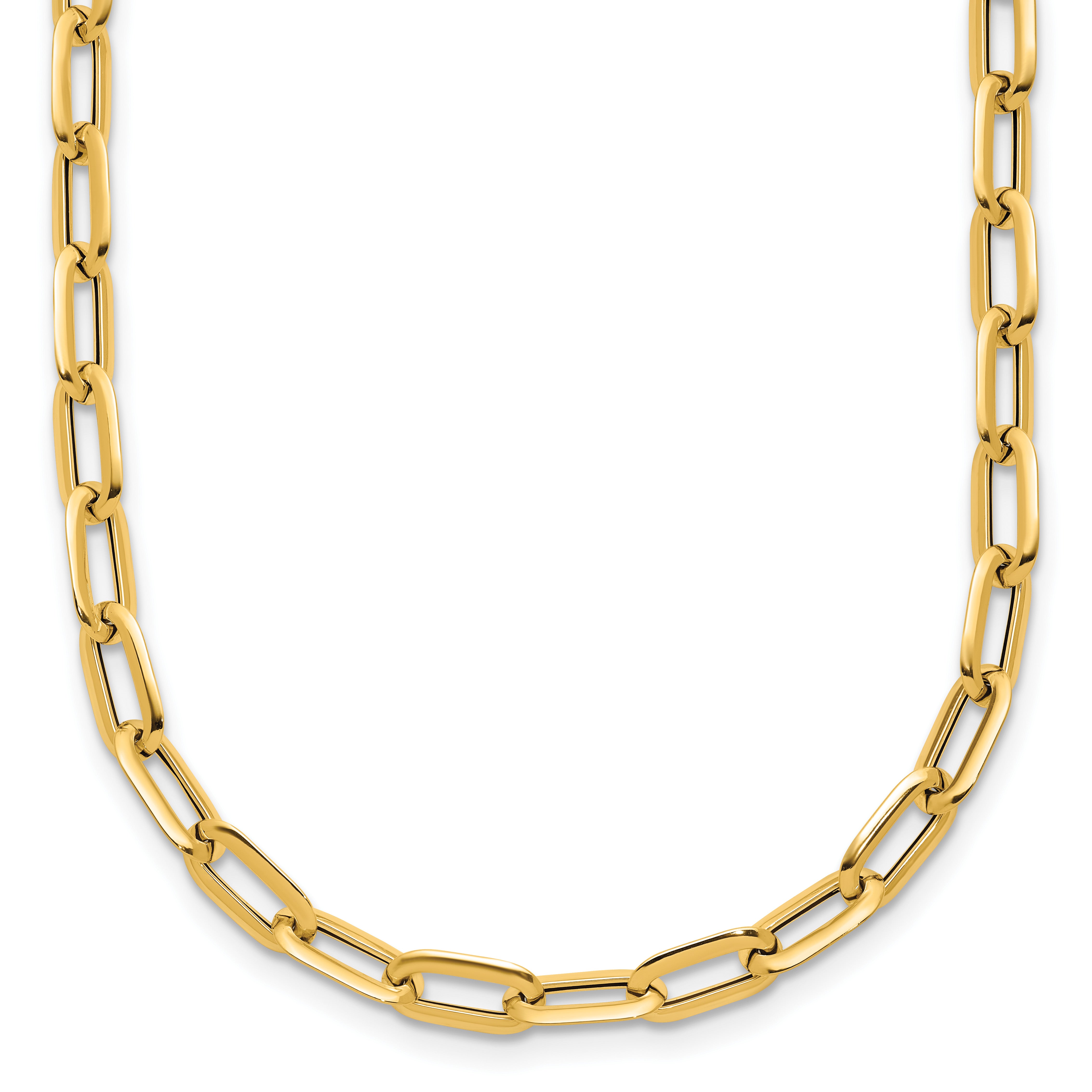 14K Yellow Gold Paperclip Chain Necklace, 18 in Main image