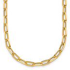 14K Yellow Gold Paperclip Chain Necklace, 18 in
