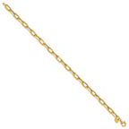14K Yellow Gold Paperclip Chain Bracelet
